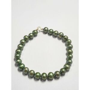 Green Pearl Bracelet 14K Clasp
